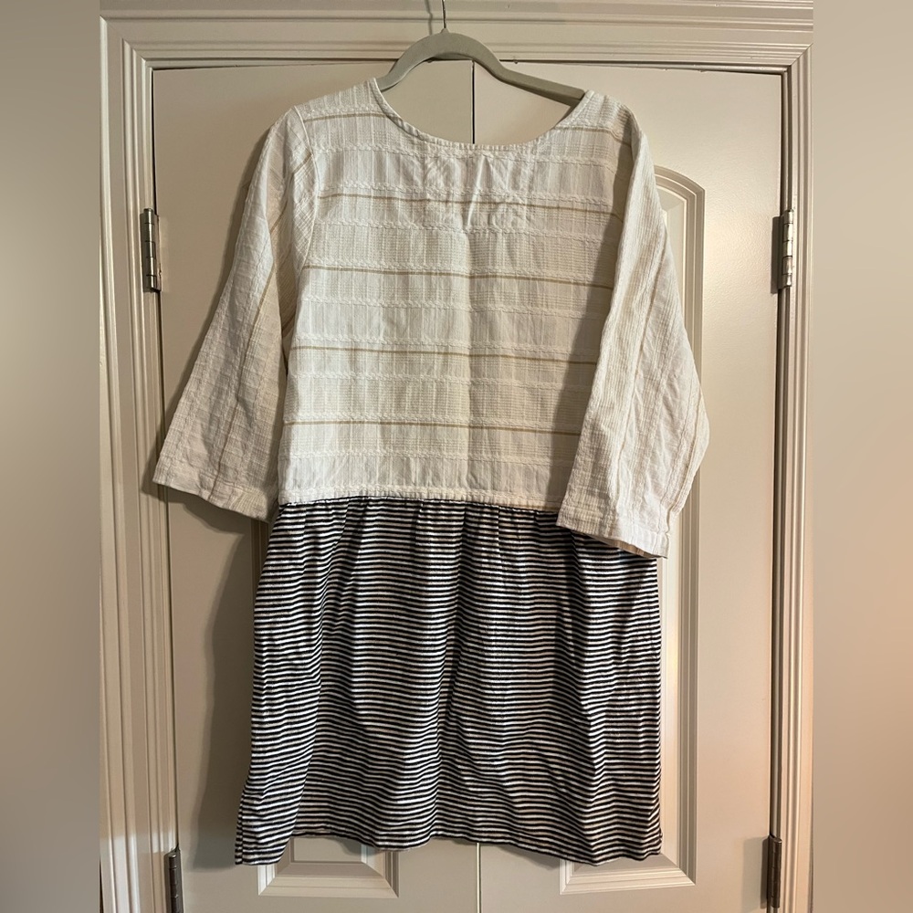 Ace & Jig Cream and Gray Casual Sundress